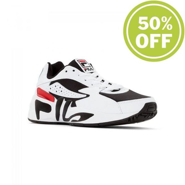 Fila Mindblower Men's Sneakers - White/Black/Red,NZ 32-27146